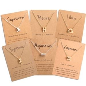Silver Zodiac Necklace (1 pc)